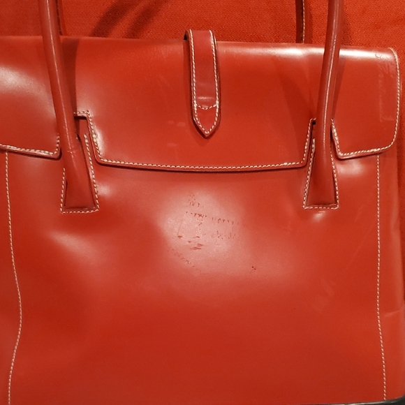 Dooney & Bourke Bold Red Satchel - Picture 3 of 13